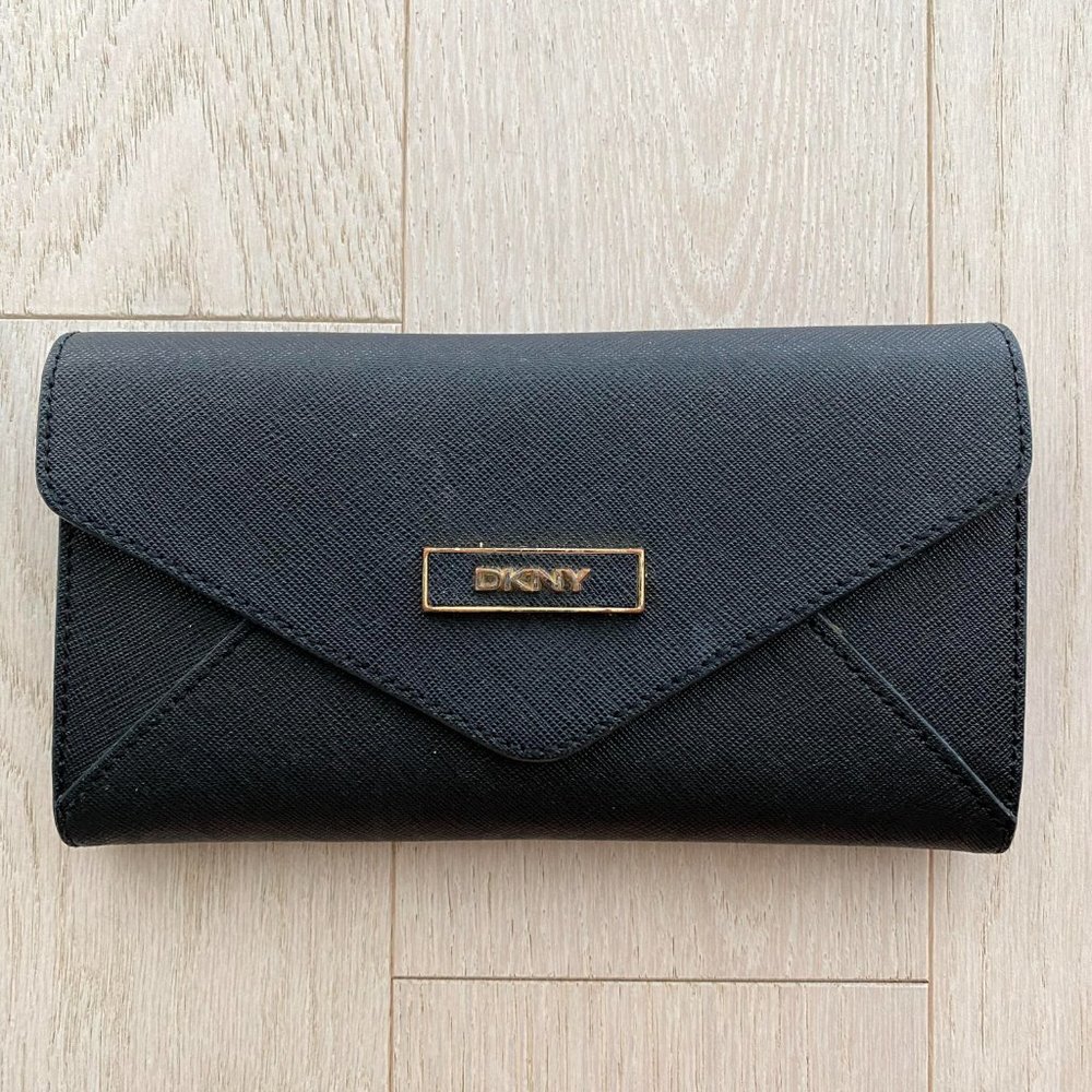 Saffiano Leather Envelope Flap Wallet